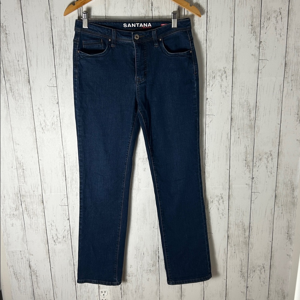 Santana Dark Blue Jeans women’s size 8x30 denim stretch straight leg timeless